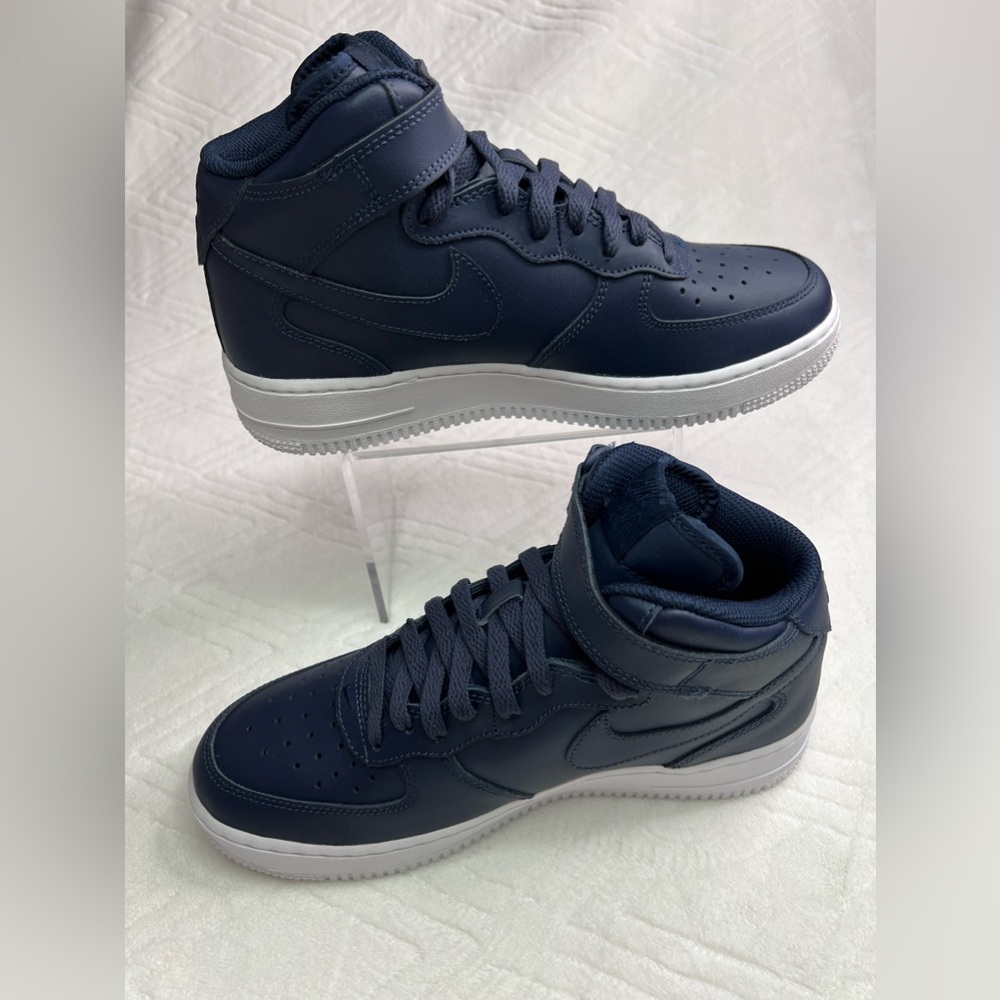 14: Nike Air Force 1 MID (GS) Navy (Size 4.5Y) - Picture 2 of 7